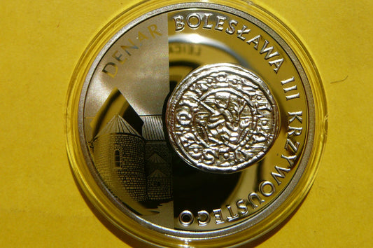 10 ZŁ POLSKA 2014 DENAR BOLESŁAWA KRZYWOUSTEGO Ag