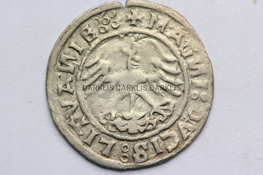 PÓŁGROSZ WILNO POLSKA 1520 ZYGMUNT I STARY ST.3+ N