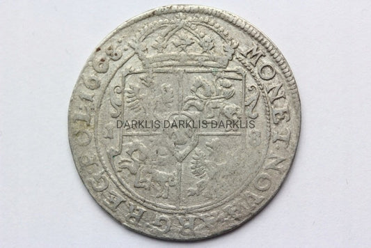 ORT BYDGOSZCZ POLSKA 1668 JAN II KAZIMIERZ ST2-/3+