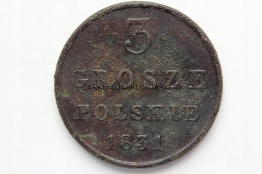 3 GROSZE KRÓLESTWO KONGRESOWE 1831 KG MIKOŁAJ I 01