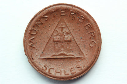 10 PFENNIG MUNSTERBERG ZIĘBICE 1921 - CERAMIKA