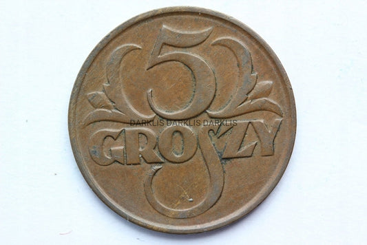 5 GROSZY RZECZPOSPOLITA POLSKA 1928 SUPER STAN !!