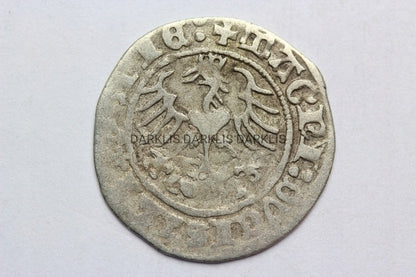 PÓŁGROSZ WILNO POLSKA 1515 ZYGMUNT I STARY STAN 3+