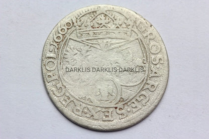 SZÓSTAK POLSKA 1660 TLB JAN II KAZIMIERZ -STAN 3-