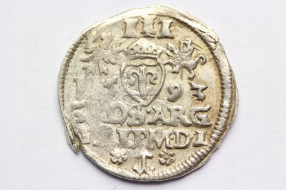 TROJAK WILNO POLSKA 1593 - ZYGMUNT III WAZA -ST.2