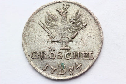 2 GROSCHEL ŚLĄSK WROCŁAW 1754 FRYDERYK II