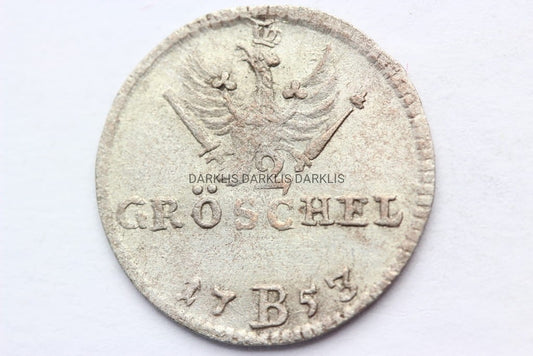 2 GROSCHEL ŚLĄSK WROCŁAW 1753 FRYDERYK II