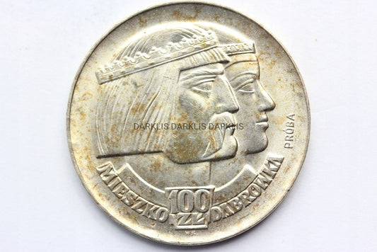 100 ZŁ POLSKA 1966 MIESZKO i DĄBRÓWKA - Ag - PRÓBA