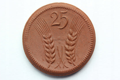 25 PFENNIG MUNSTERBERG ZIĘBICE 1921 - CERAMIKA