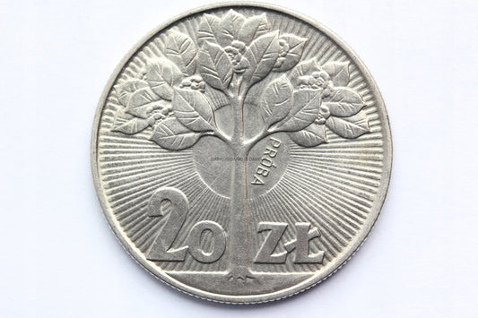 20 ZŁ POLSKA 1973 KWITNĄCE DRZEWO - PRÓBA darklis