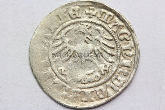 PÓŁGROSZ WILNO POLSKA 1510 - ZYGMUNT I STARY ST 3+