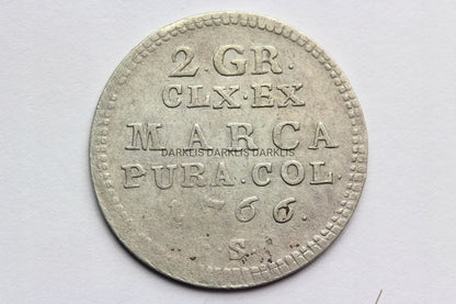 2 GROSZE POLSKA 1766 FS - S.A. PONIATOWSKI -ST.3++