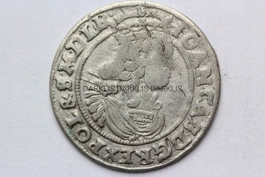 SZÓSTAK POLSKA 1665 AT JAN II KAZIMIERZ ST.2-/3++