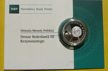 10 ZŁ POLSKA 2014 DENAR BOLESŁAWA KRZYWOUSTEGO Ag